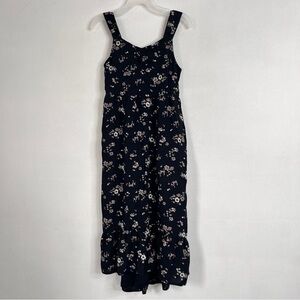 Abercrombie Kids Long Floral Summer Dress Black Girls Size 9/10
